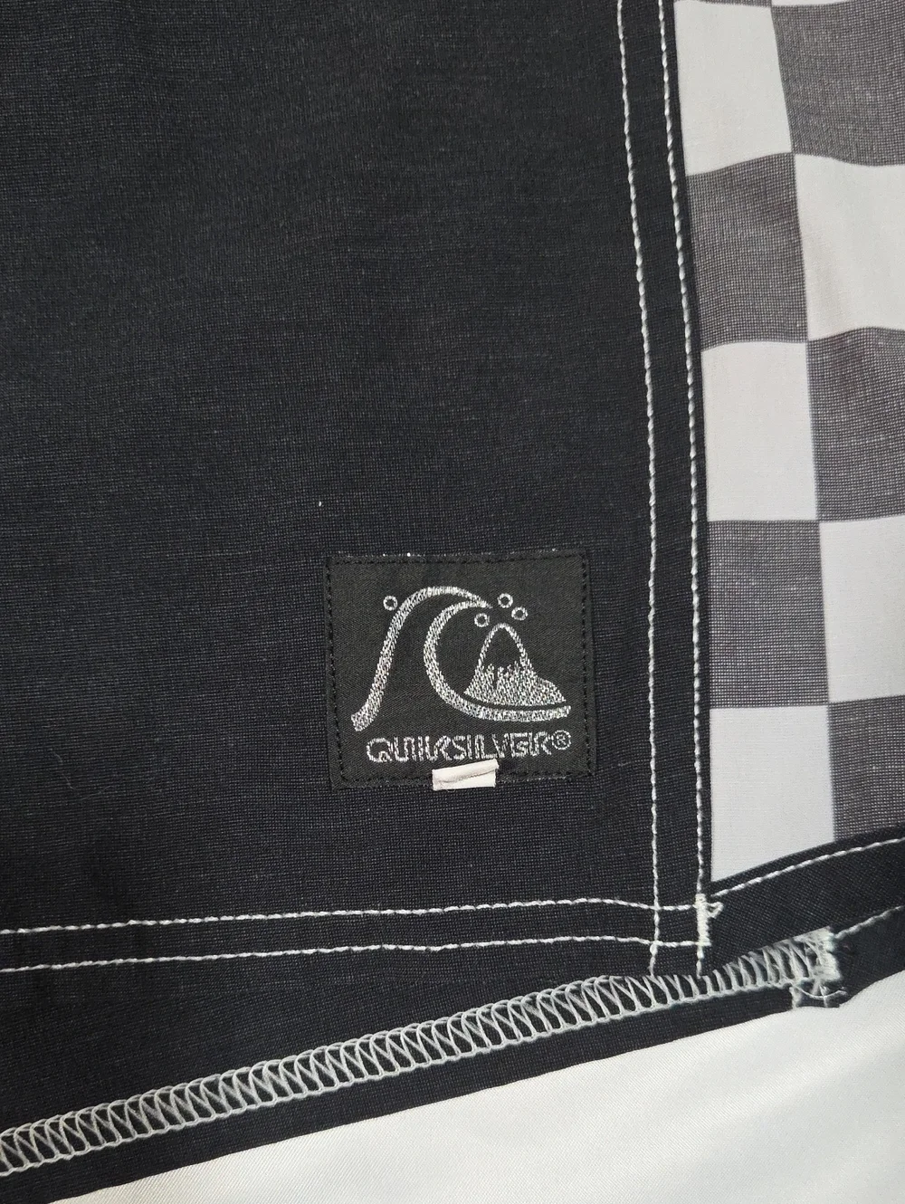 Quiksilver Black And Checkered Board Shorts Size 36